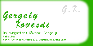 gergely kovesdi business card