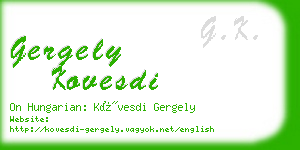 gergely kovesdi business card